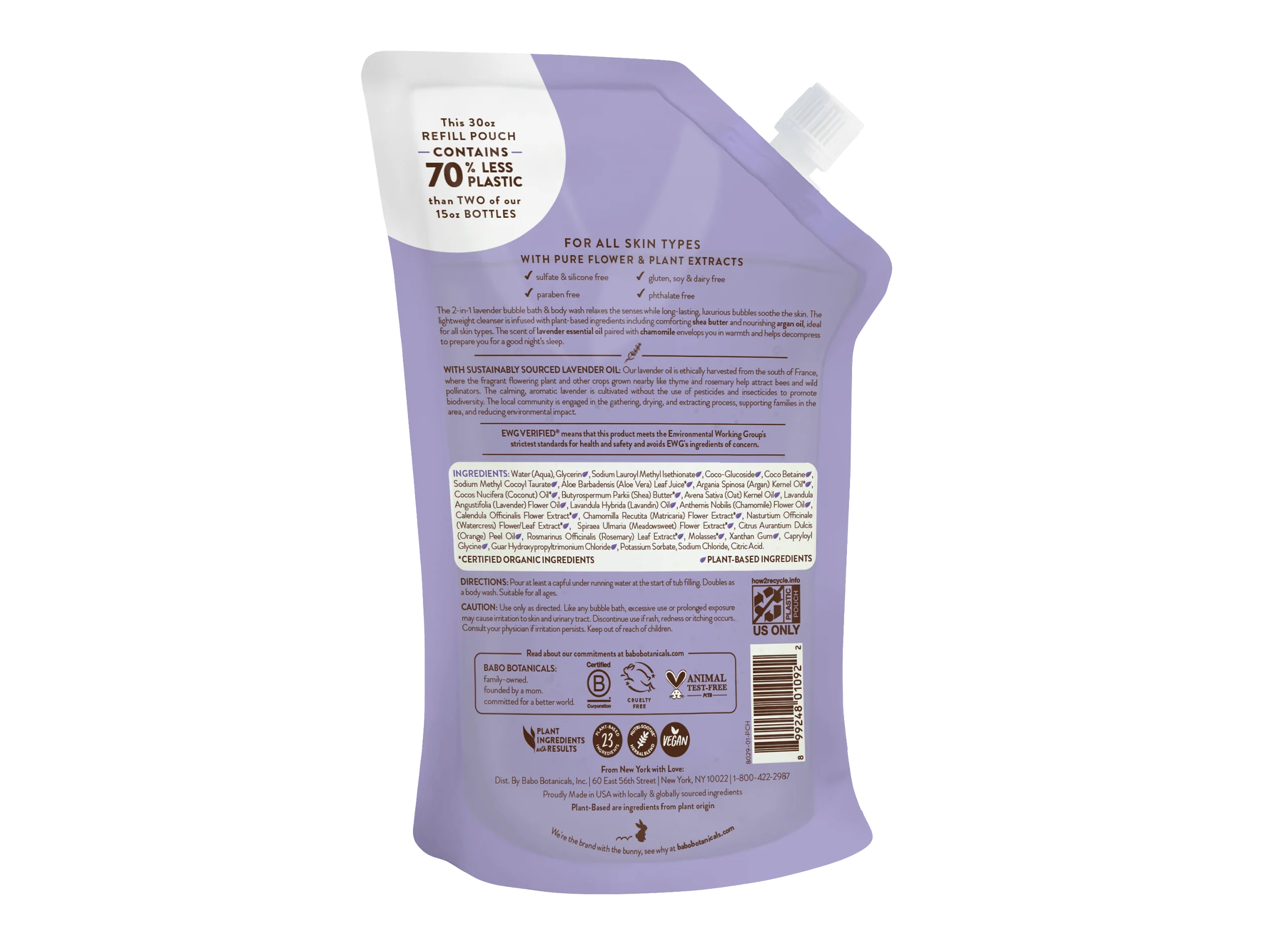 Calming Lavender Bubble Bath & Wash Refill - Image 9