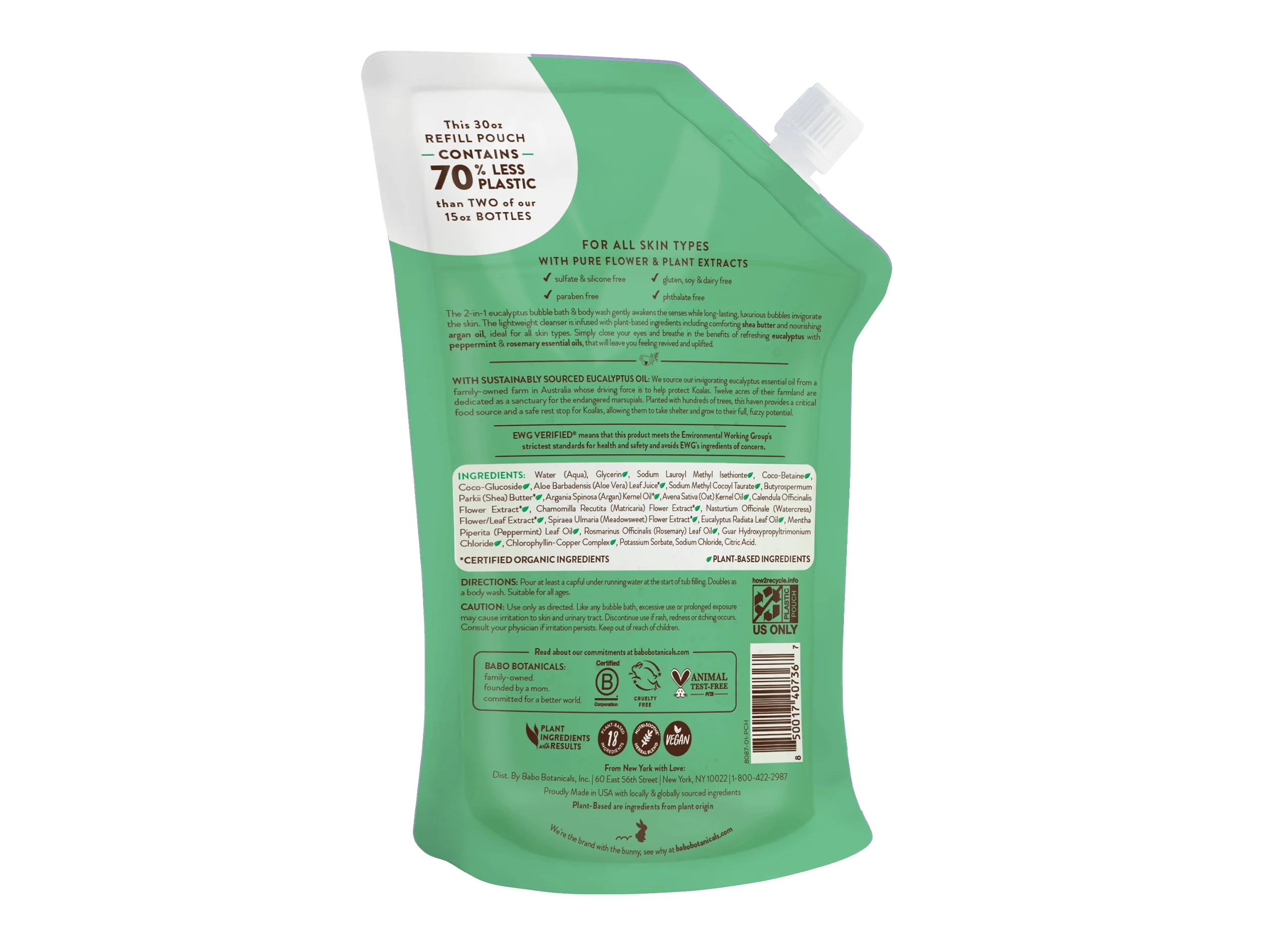 Eucalyptus Remedy Bubble Bath & Wash Refill - Image 9