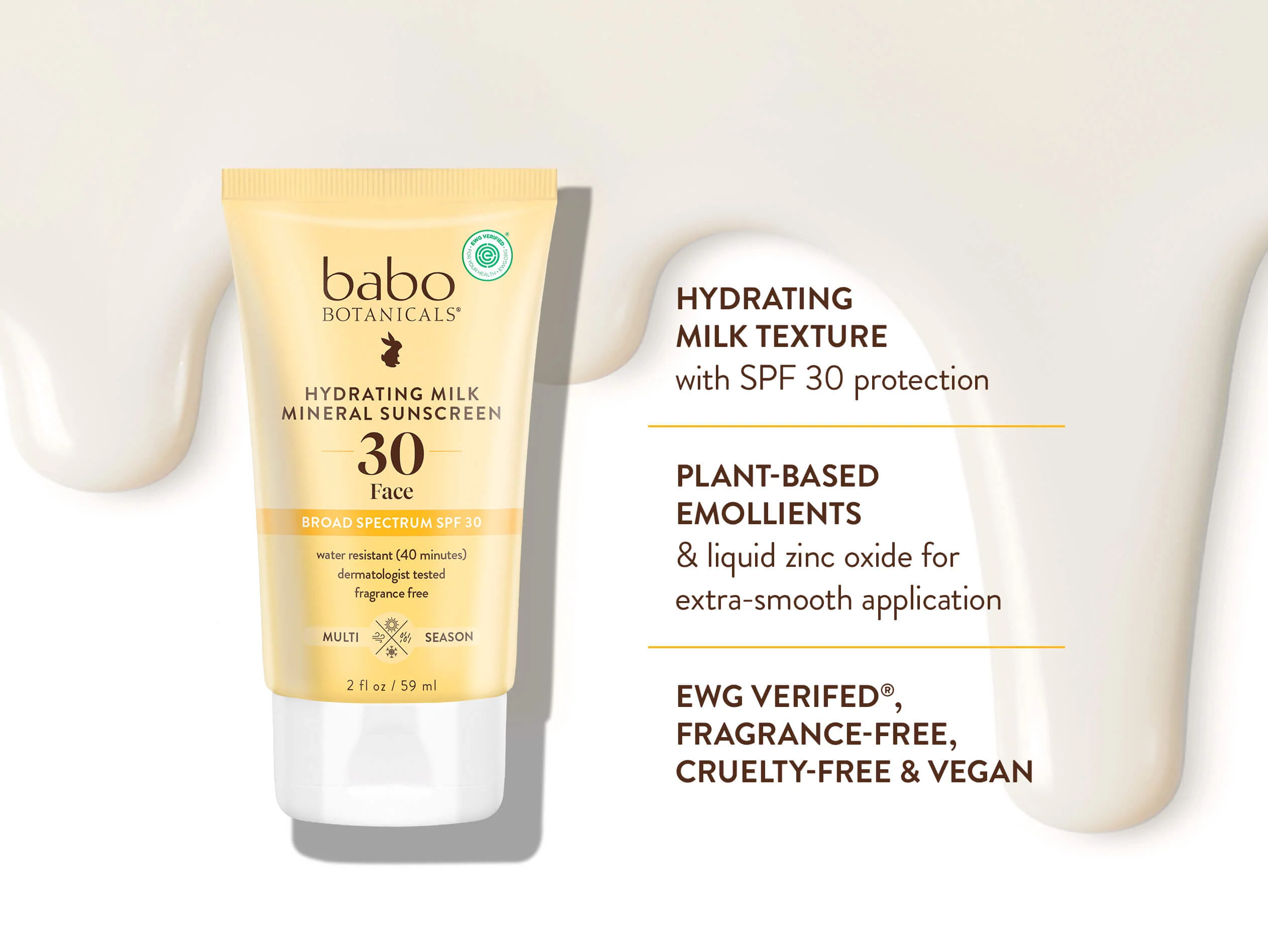 Hydrating Milk Mineral Face Sunscreen SPF30 - Image 3