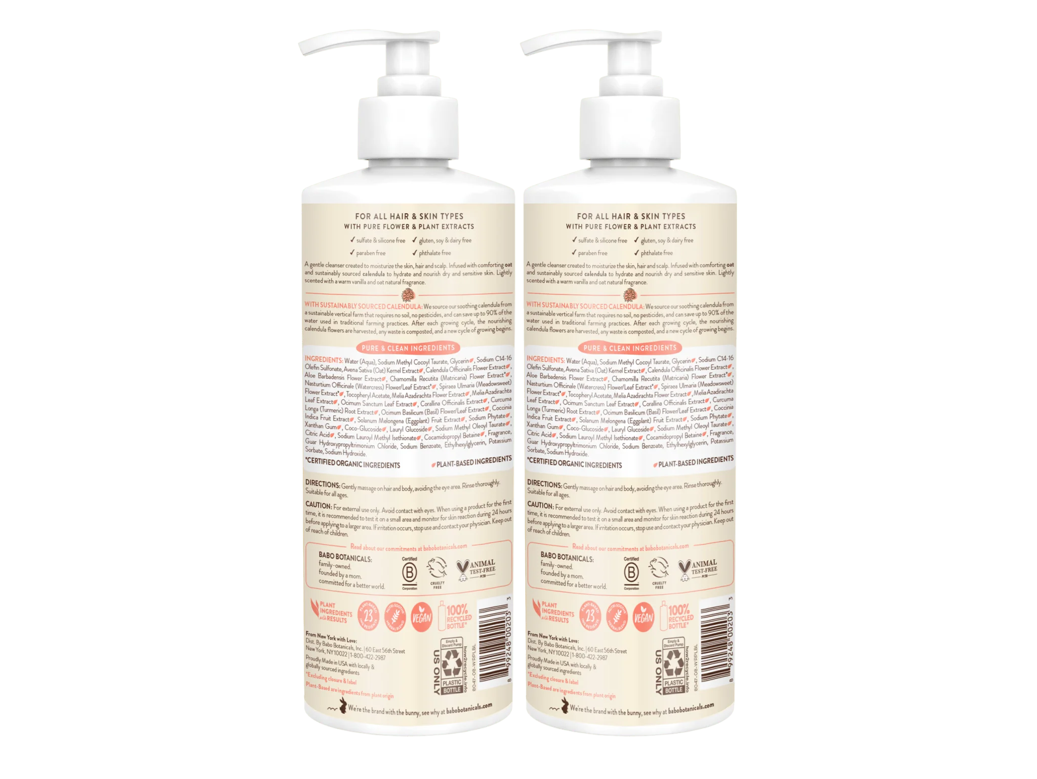 Moisturizing Oat & Calendula Shampoo & Wash Duo - Image 3