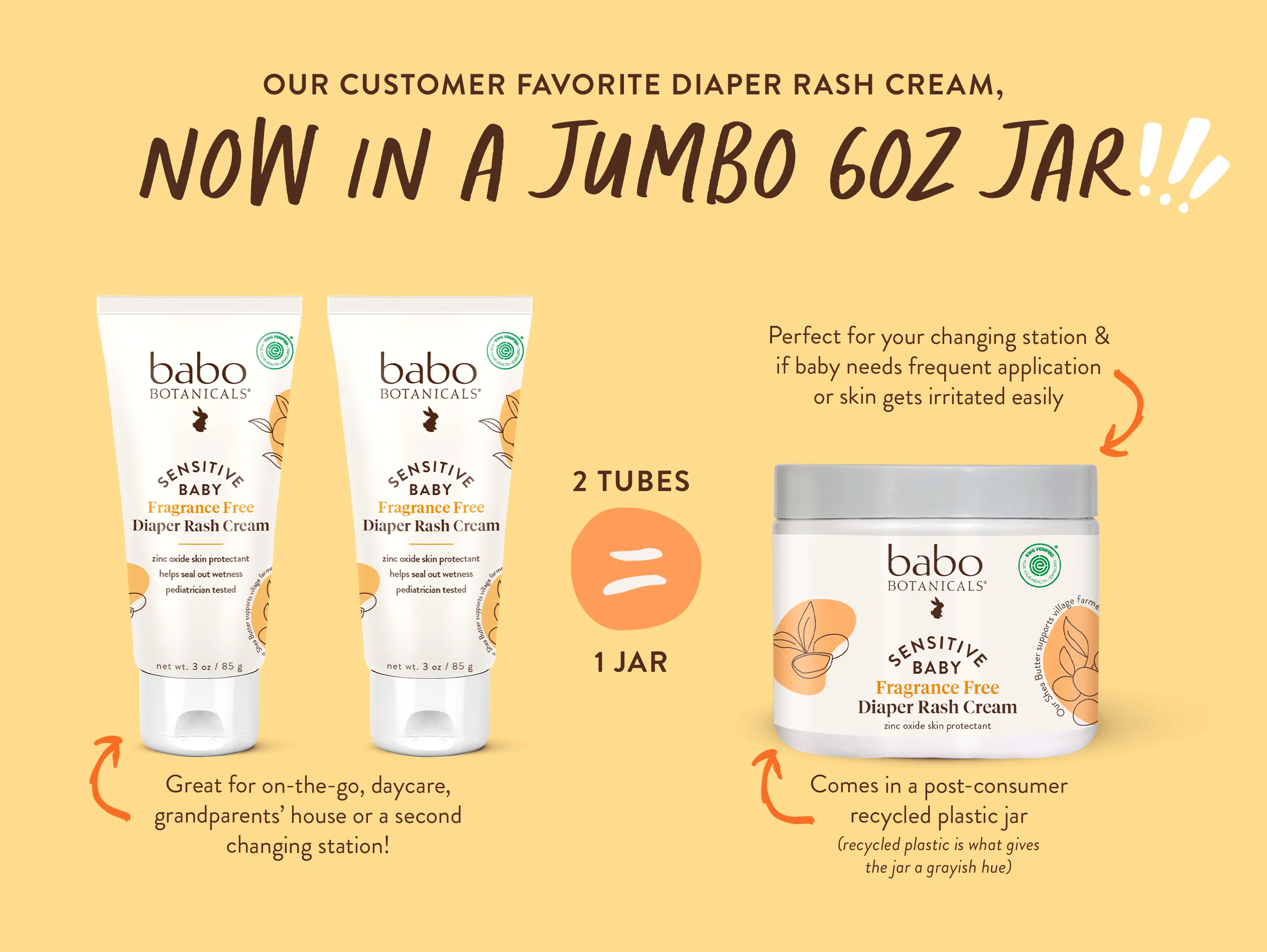 Sensitive Baby Zinc Diaper Rash Cream Jumbo 6oz - Image 3