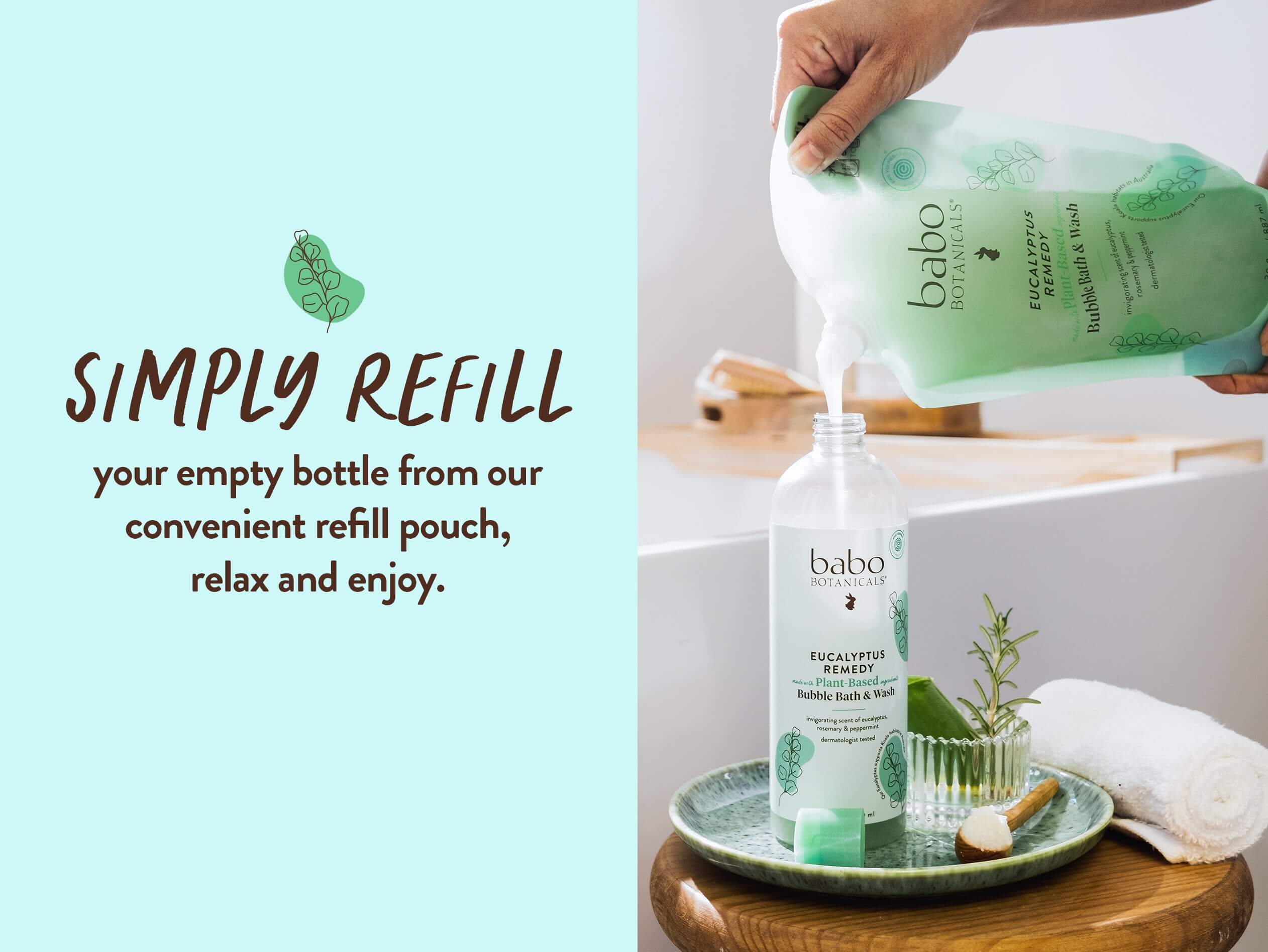 Eucalyptus Remedy Bubble Bath & Wash Refill - Image 3