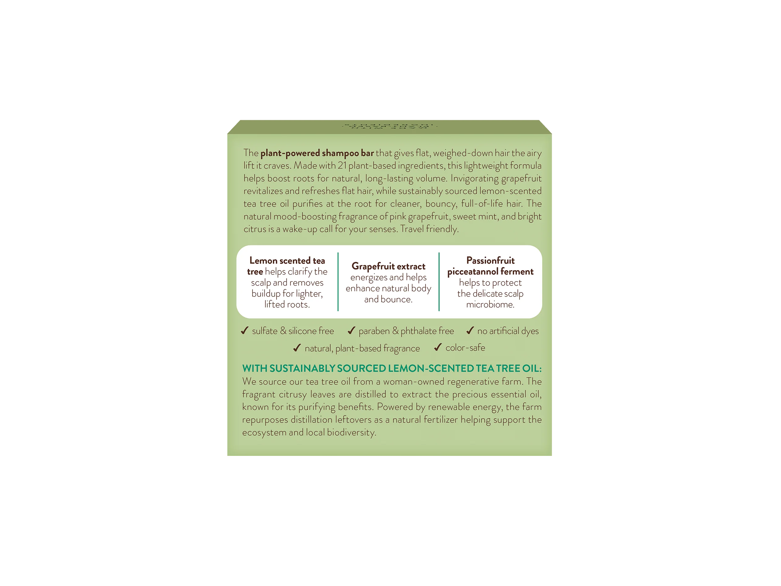Volumizing Tea Tree & Grapefruit Shampoo Bar - Image 6